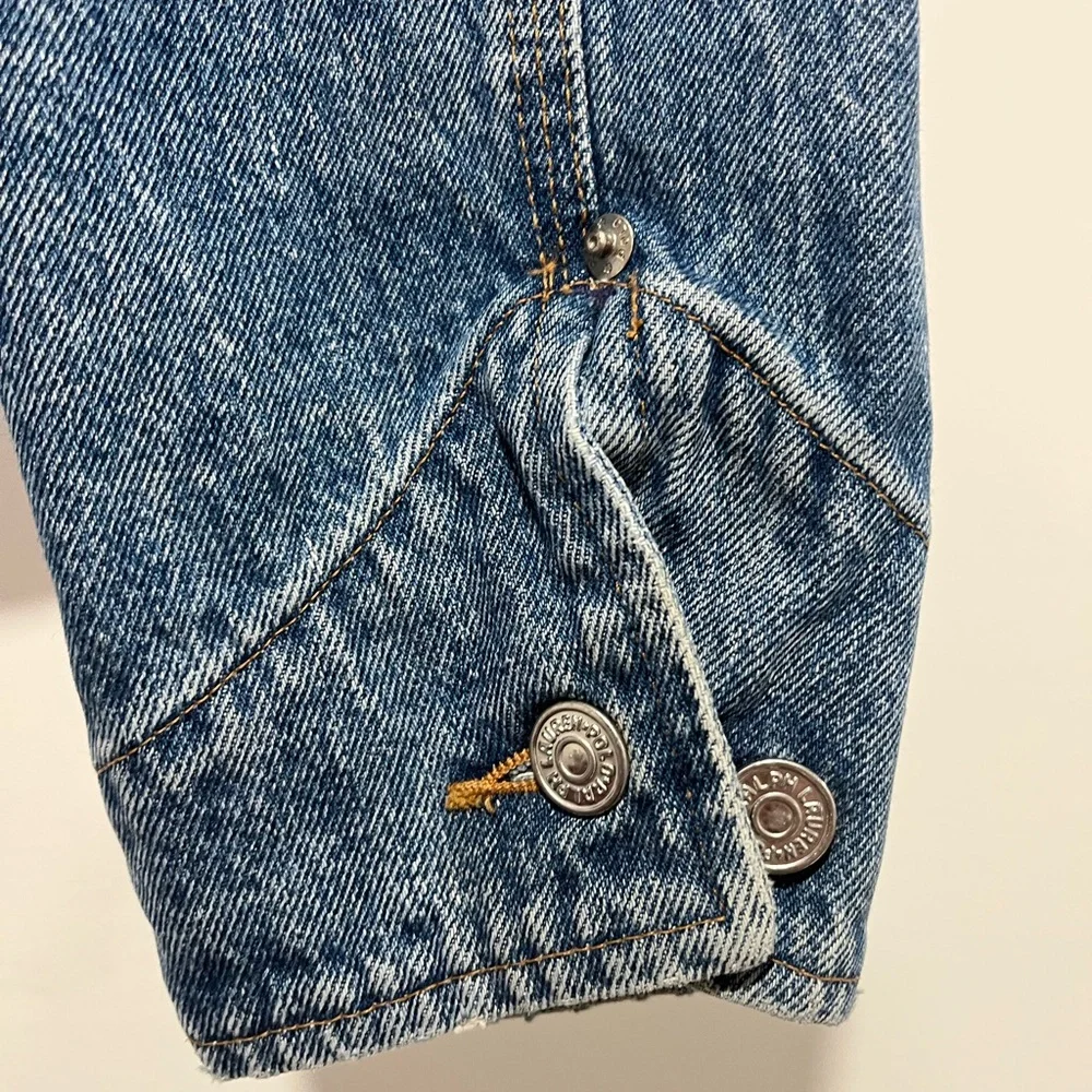 Rare Vintage Polo Ralph Lauren Dungarees Denim Jacket Size M Made In USA - Picture 6 of 11